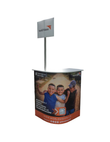 ExpoStads - Counter en L de 80x80 cm