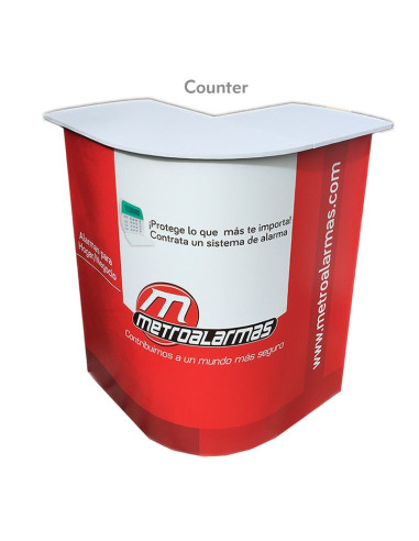 ExpoStads - Counter en L de 80x80 cm
