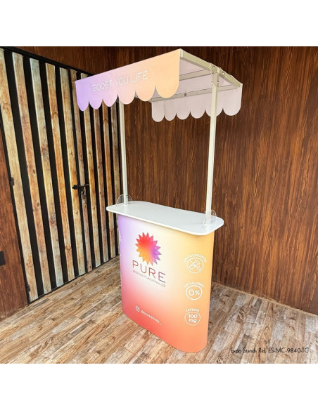 Mesa o Counter portátil con techo