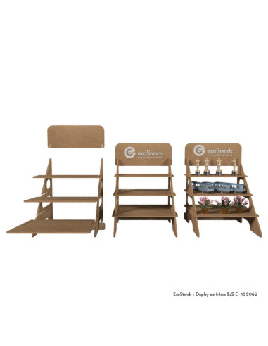 Display exhibidor y porta producto para mesa
