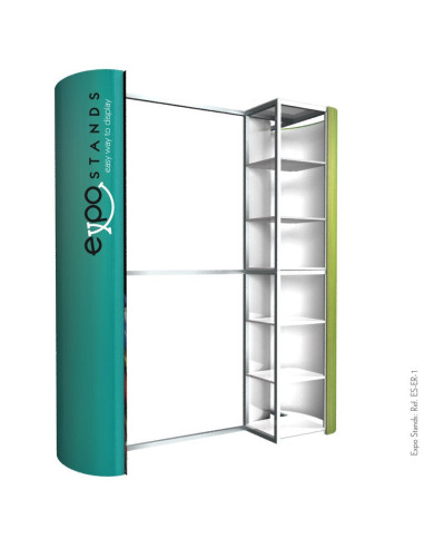 ExpoStands - Ganchera para prendas de vestir y exhibidor con repisa.