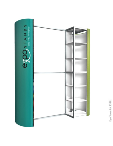 ExpoStands - Ganchera para prendas de vestir y exhibidor con repisa.
