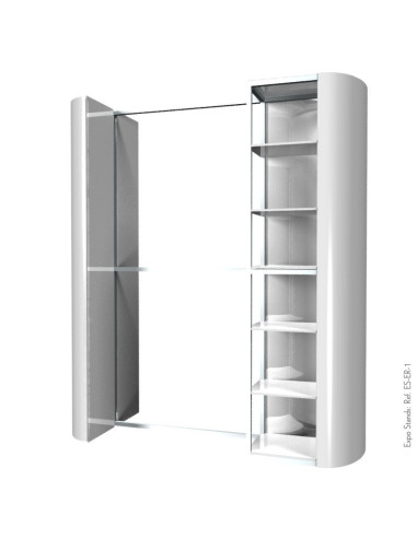 ExpoStands - Ganchera para prendas de vestir y exhibidor con repisa.