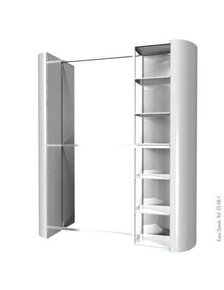 ExpoStands - Ganchera para prendas de vestir y exhibidor con repisa.