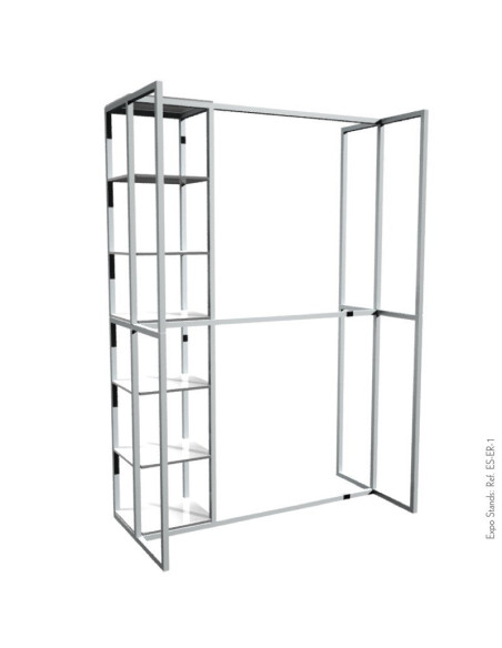 ExpoStands - Ganchera para prendas de vestir y exhibidor con repisa.