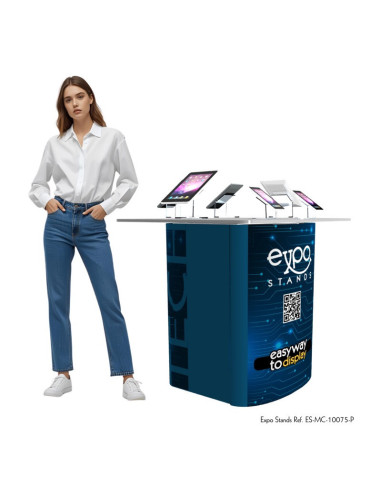 Mesa para exhibición de teléfonos móviles y tabletas