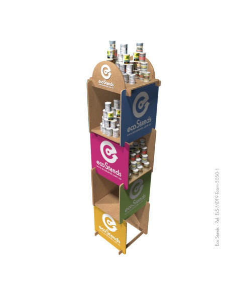 Totem Publicitario de Madera 50x50x220