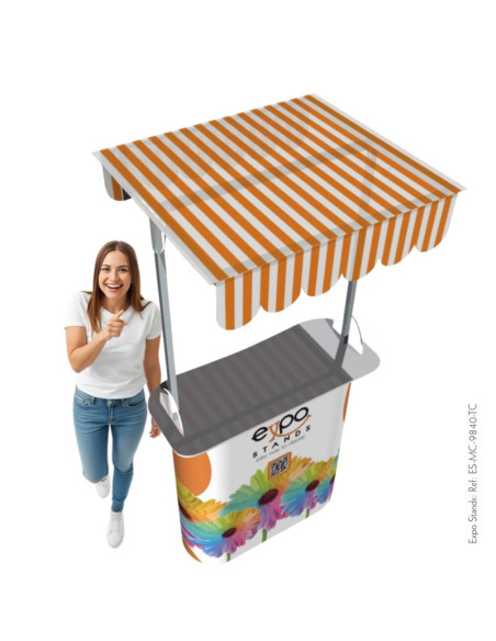 Mesa o Counter portátil con techo