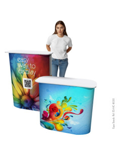ExpoStands - Mesa o Counter de 80x30 cm opción cenefa