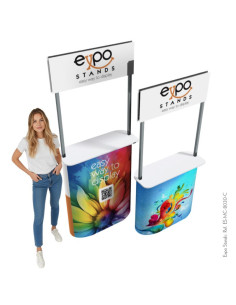 ExpoStands - Mesa o Counter de 80x30 cm opción cenefa