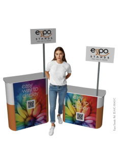 ExpoStands - Mesa o Counter de 90x40 cm con Cenefa