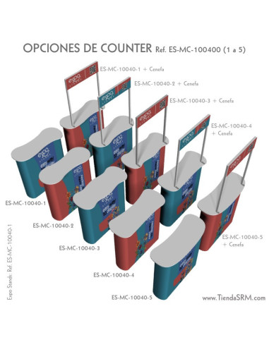 Counter  de100x40 opción cenefa