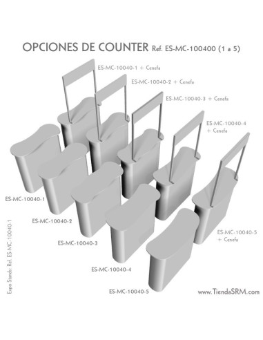 Counter  de100x40 opción cenefa