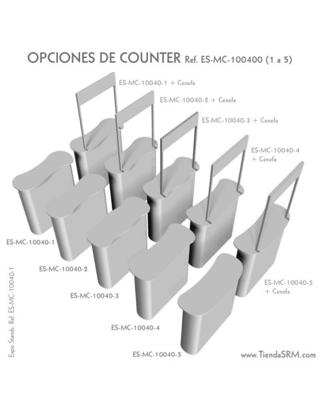 Counter  de100x40 opción cenefa