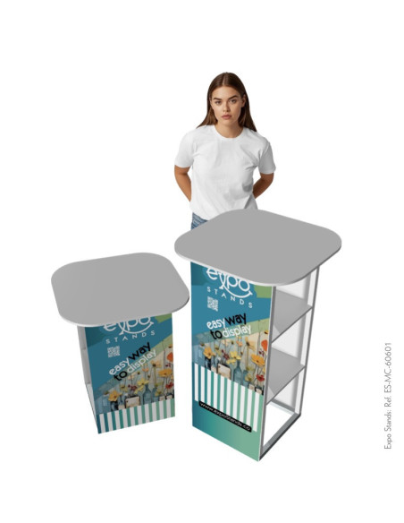 Mesa de reunión y ventas portable