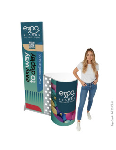 Stand portátil con counter y backing dual