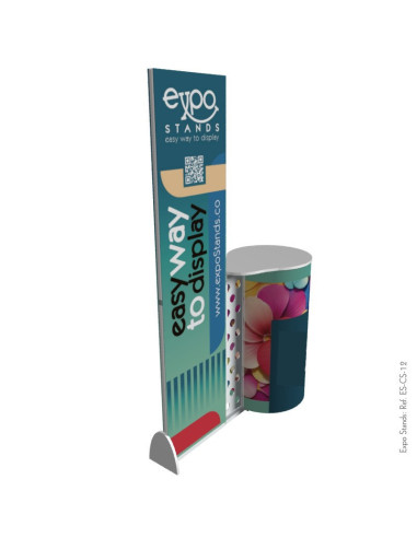 Stand portátil con counter y backing dual