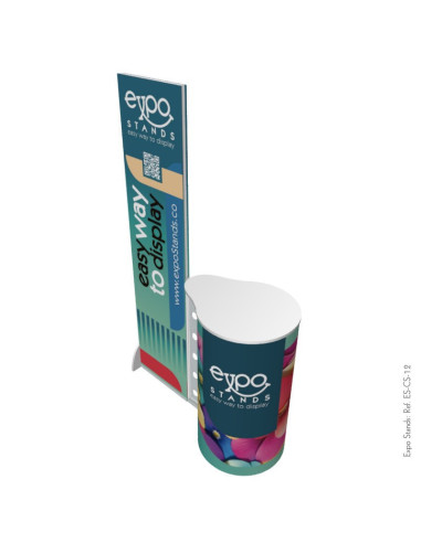 Stand portátil con counter y backing dual