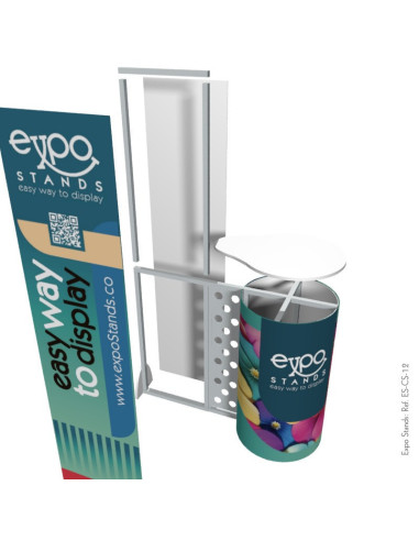 Stand portátil con counter y backing dual