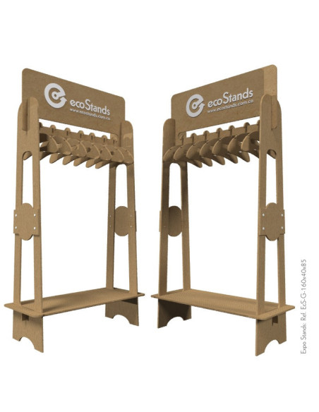 Ganchera perchero Eco y portable 160x40x85 cm