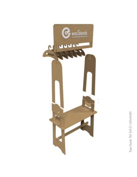 Ganchera perchero Eco y portable 160x40x85 cm