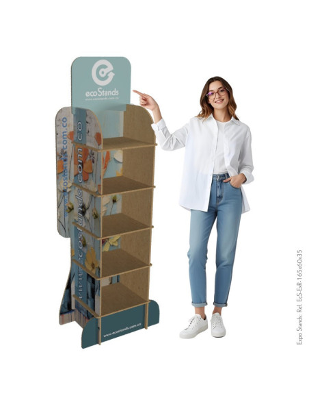 Repisa demostrador o exhibidor para punto de venta eco