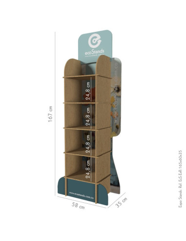 Repisa demostrador o exhibidor para punto de venta eco