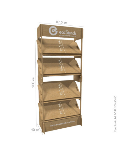 Repisa exhibidor para libros portable Eco Stands