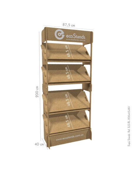 Repisa exhibidor para libros portable Eco Stands