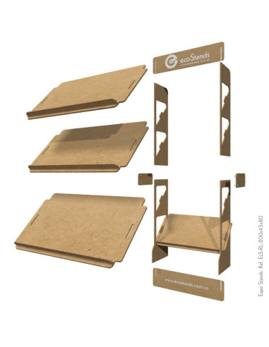 Repisa exhibidor para libros portable Eco Stands