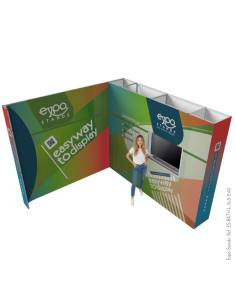 Backwall porta TV escalable para stand