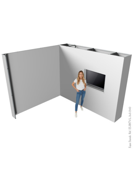 Backwall porta TV escalable para stand