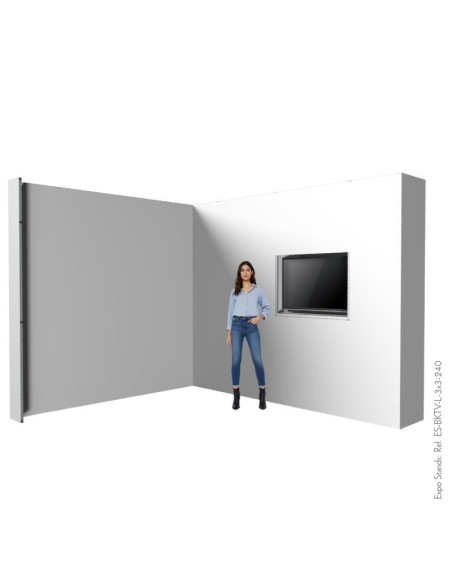 Backwall porta TV escalable para stand