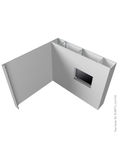 Backwall porta TV escalable para stand