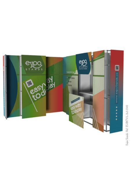 Backwall porta TV escalable para stand