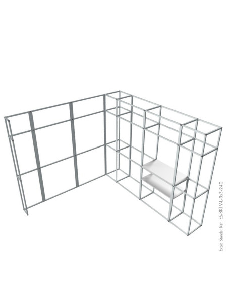 Backwall porta TV escalable para stand