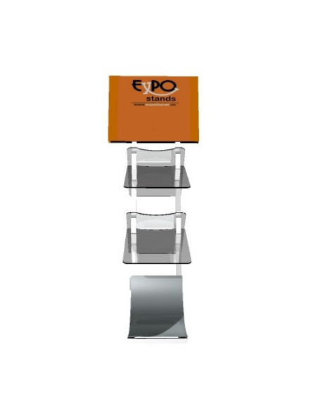 ExpoStands - Porta Brochure con cenefa.