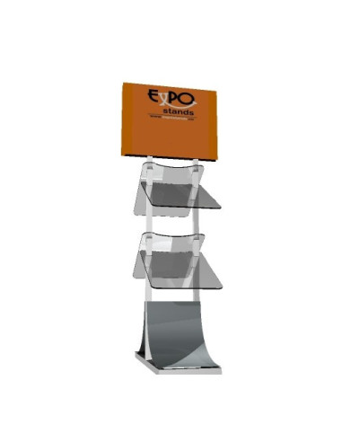 ExpoStands - Porta Brochure con cenefa.