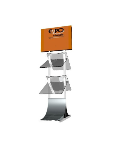 ExpoStands - Porta Brochure con cenefa.