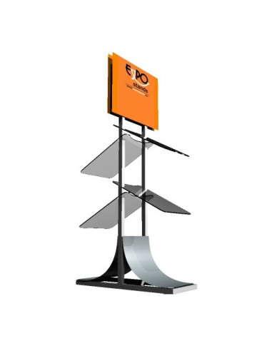ExpoStands - Porta Brochure con cenefa.