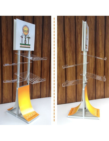 ExpoStands - Porta Brochure con cenefa.