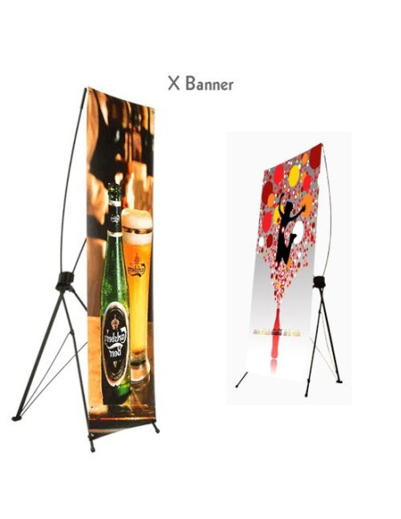 Banner en "X" de 2x1 mts