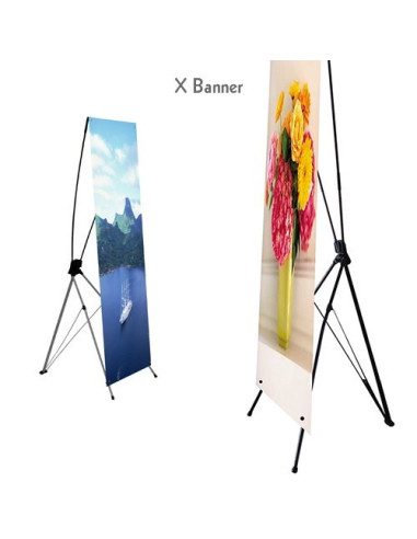 Banner en "X" de 2x1 mts
